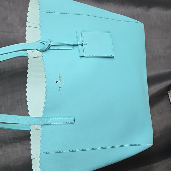 Kate Spade Light Blue Scalloped Tote - Picture 9 of 14